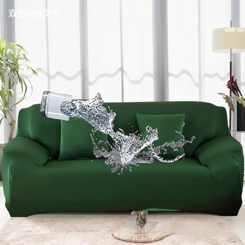 Housse Canapé Élastique Prono Dark Green-Double Sofa