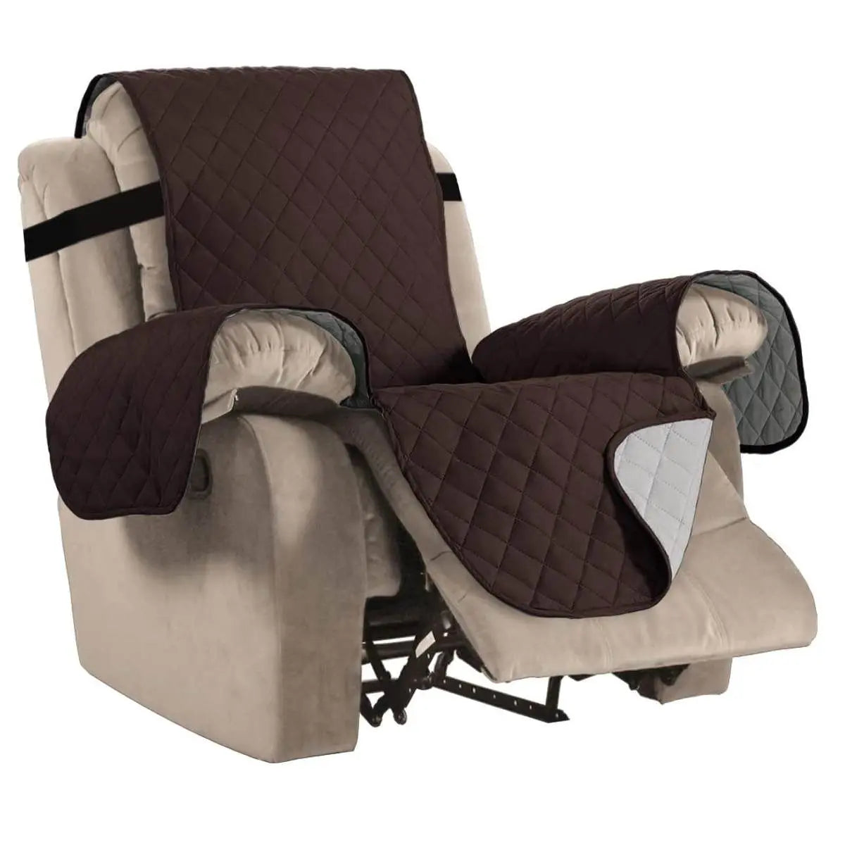 Housse Canapé Relax Antidérapante SOLANO Brown-Large