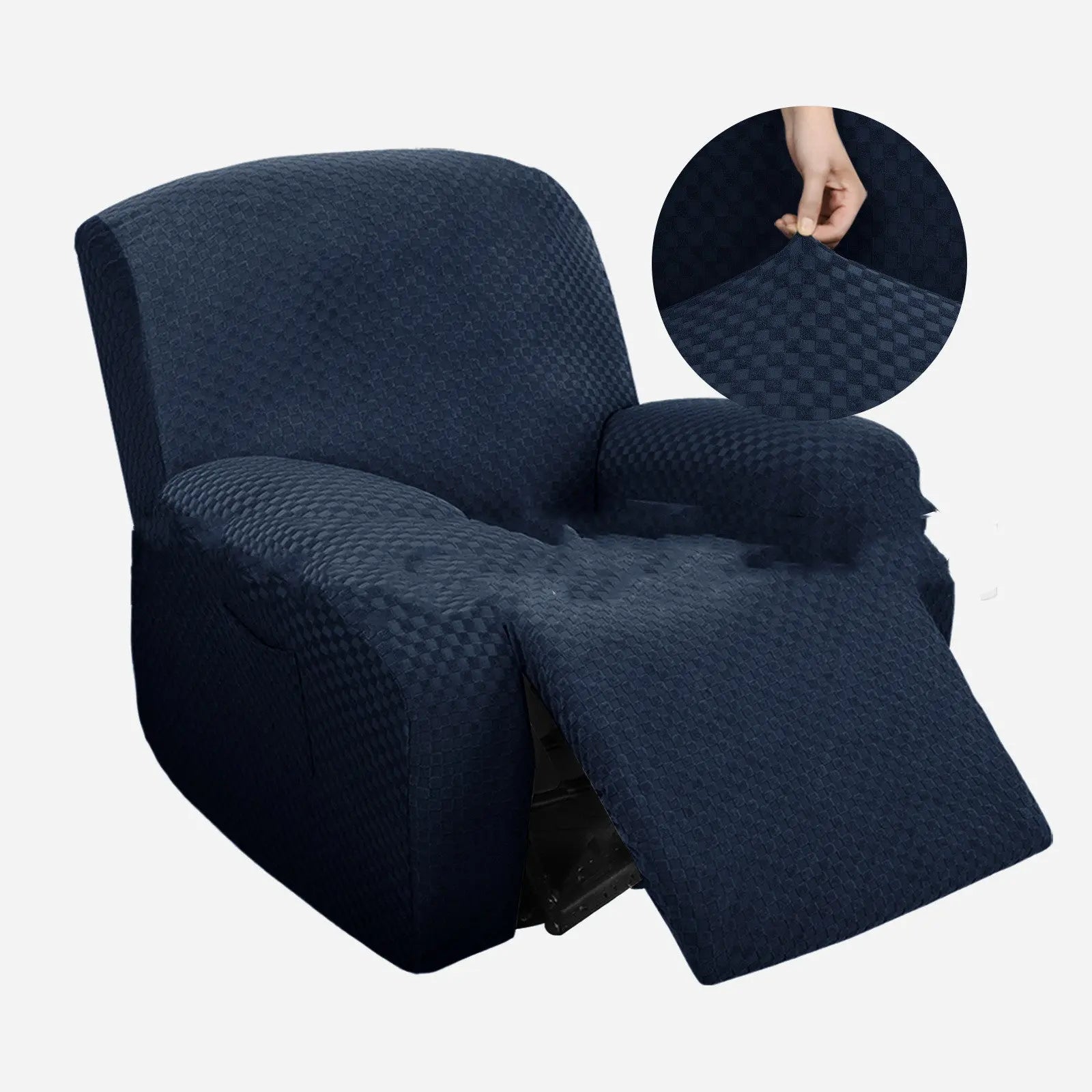 Housse Canapé Relax Extensible PALOMA Navy Blue-Single Seat