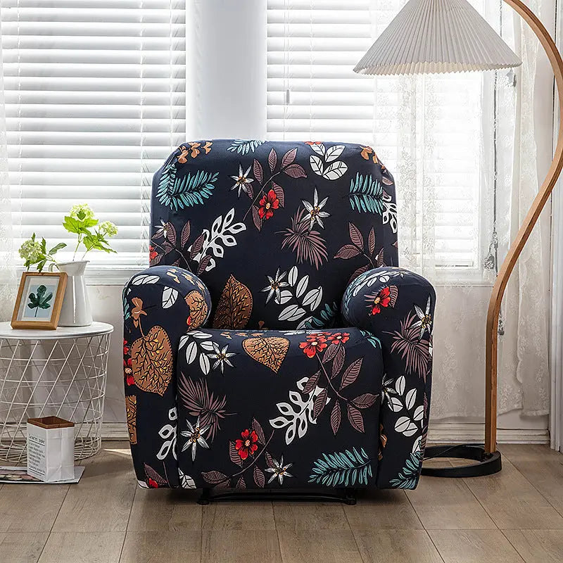 Housse Canapé Relax Imprimée LUXORA The flowers are very colorful-Chair cover 4piece set