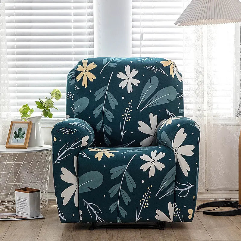 Housse Canapé Relax Imprimée LUXORA Leaves in succession-Chair cover 4piece set