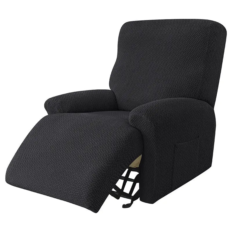 Housse Canapé Relax Moderne VELASI 05 Black-Four Pieces