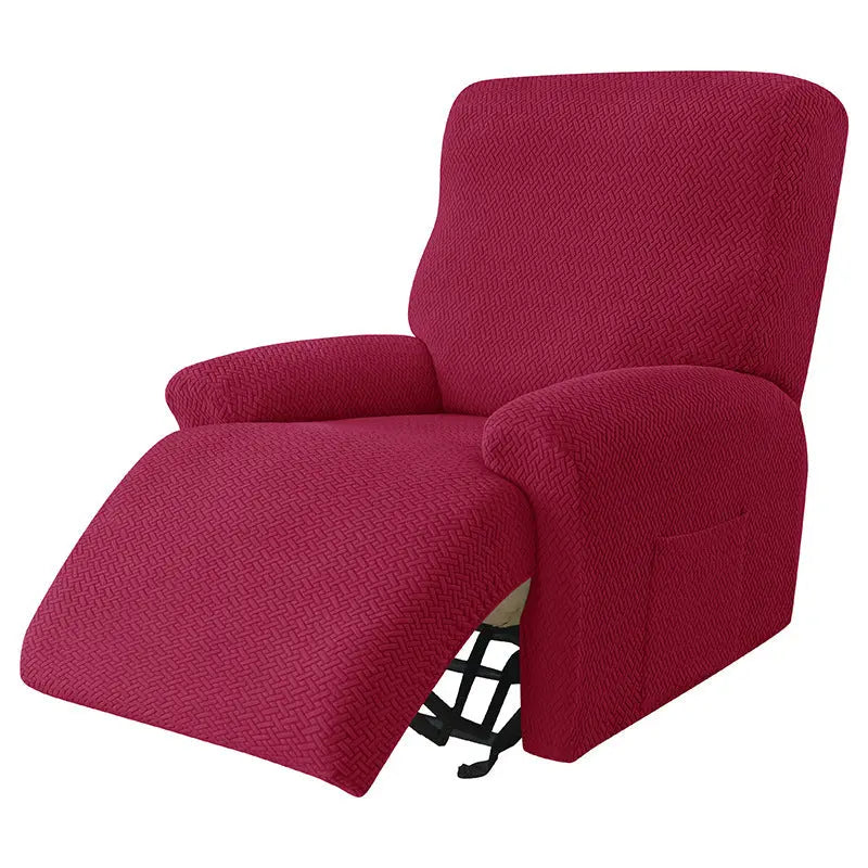 Housse Canapé Relax Moderne VELASI 21 Wine Red-Four Pieces