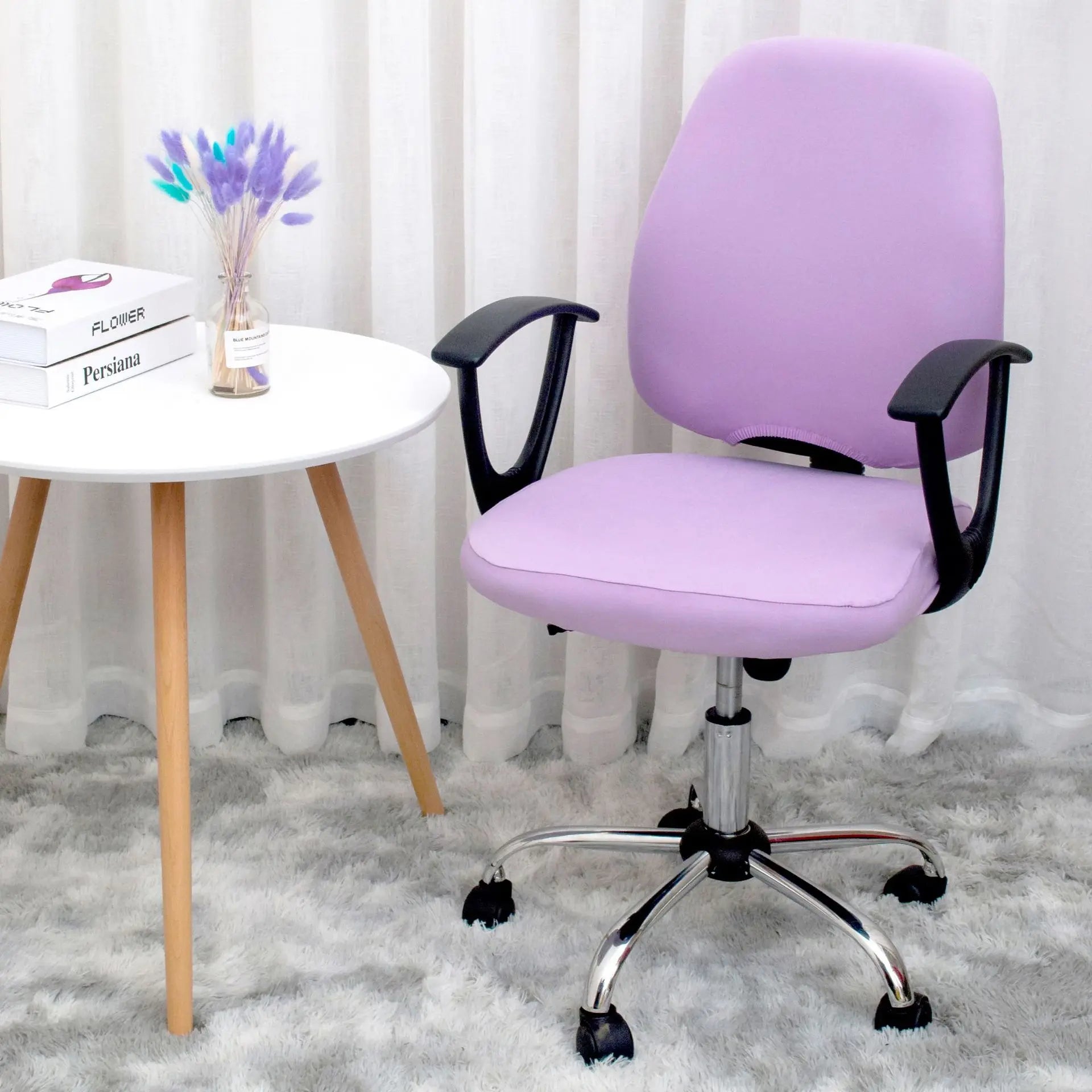 Housse Chaise Élastique ASTRON Light Purple-Free Size