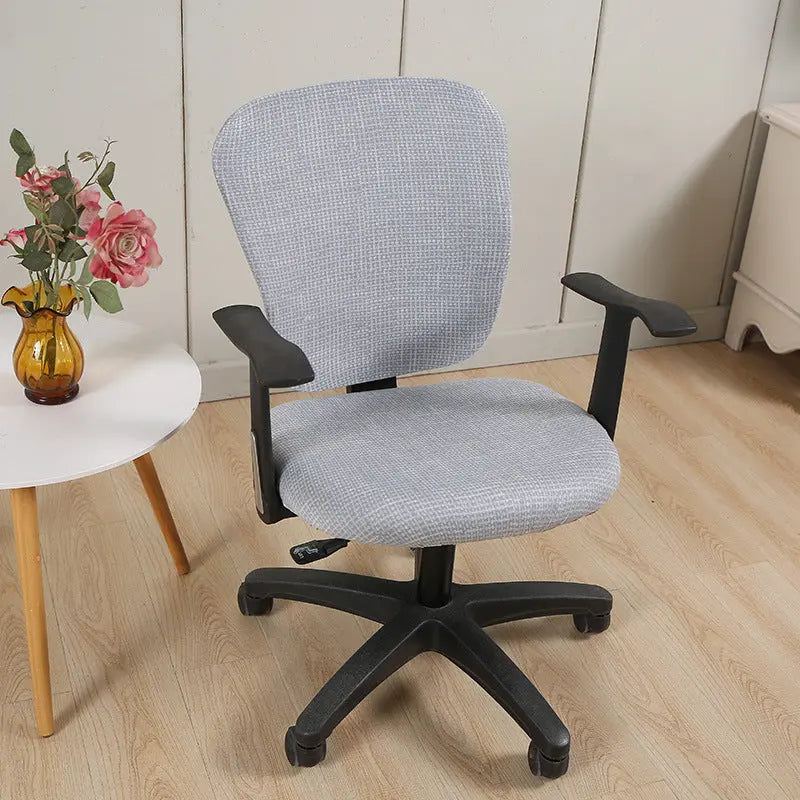 Housse Chaise Moderne STRIPES Linen Gray-Split Chair Cover