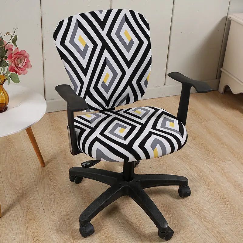 Housse Chaise Moderne STRIPES Light Luxury Geometry-Split Chair Cover