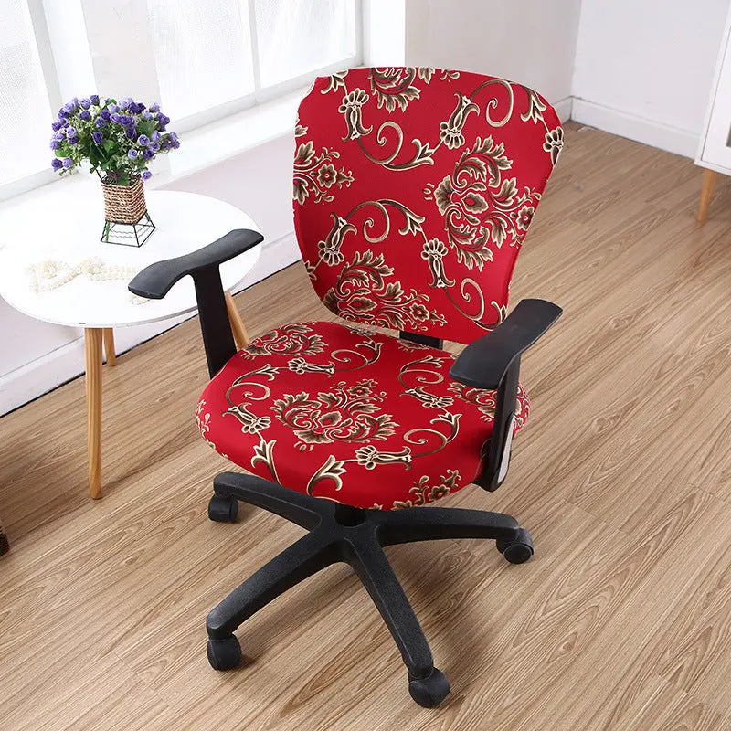 Housse Chaise Moderne STRIPES Louis Red-Split Chair Cover