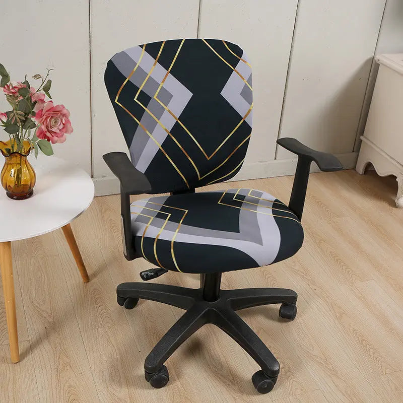 Housse Chaise Swivel SPLITA Trendy Rhombus-Split Chair Cover