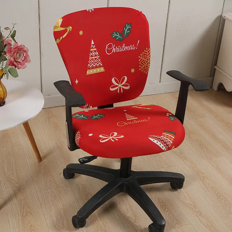 Housse Chaise Swivel SPLITA Red Reindeer-Split Chair Cover