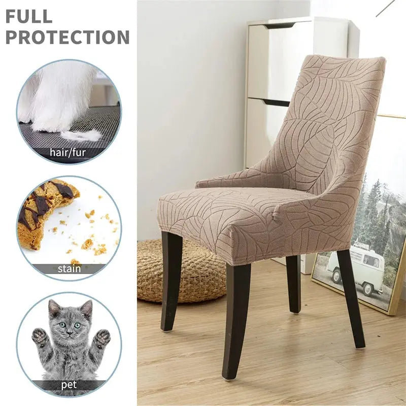 Housse De Chaise Extensible Jacquard FOLIA Housse de France