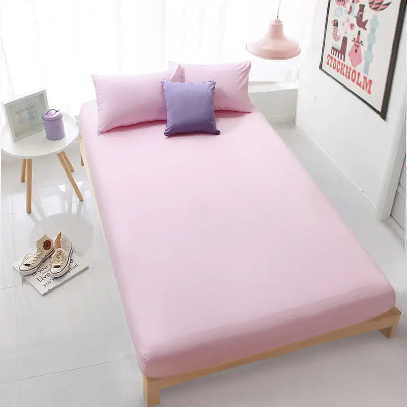 Housse De Matelas Coton Antidérapant SERENA Pink-150
