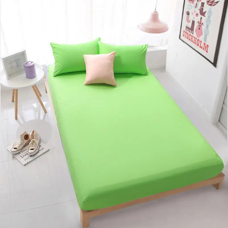 Housse De Matelas Coton Antidérapant SERENA Green-200