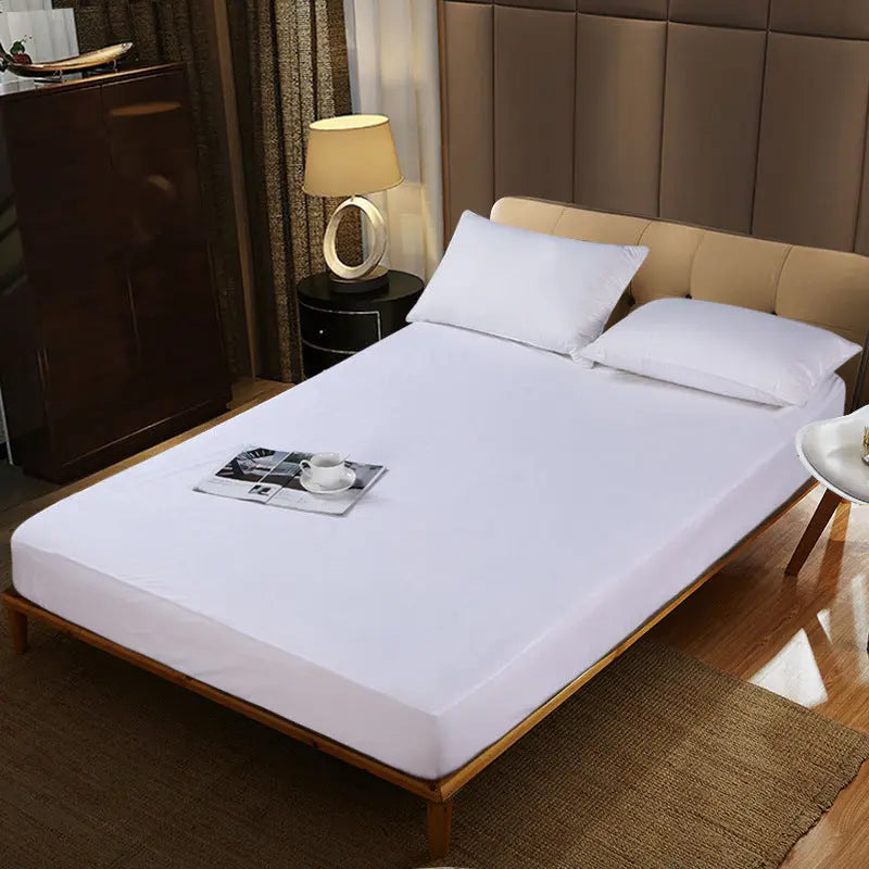 Housse De Matelas Polyester Coton BLISSY White-150x200+30cm