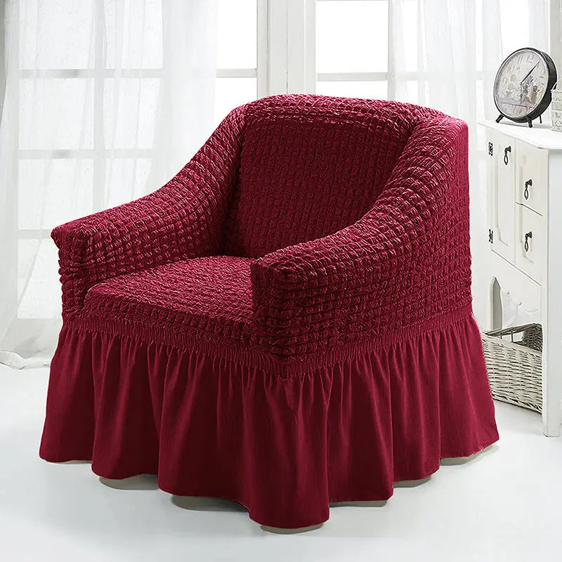 Housse Fauteuil Cabriolet Polyester CALIMA Monochrome wine red-Single S 90to140CM