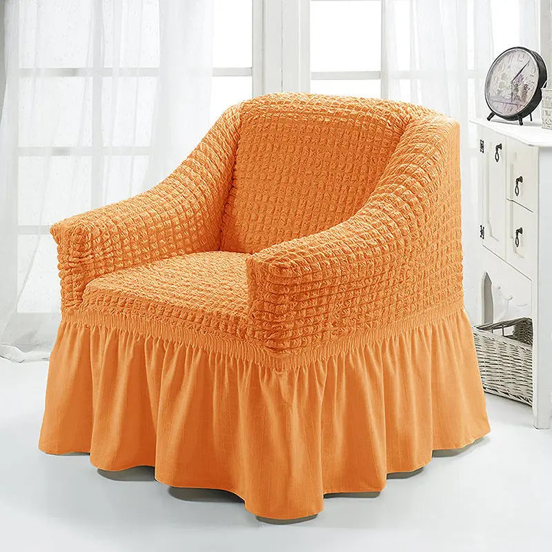 Housse Fauteuil Cabriolet Polyester CALIMA Monochromatic flesh orange-Single S 90to140CM