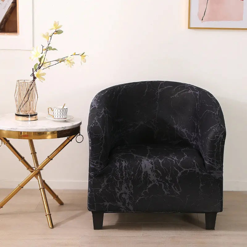 Housse Fauteuil Élastique JASMIRO Black Stone-Semicircle Single 65 90cm