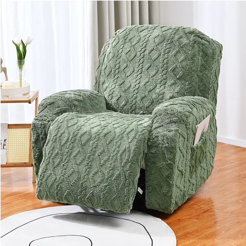Housse Fauteuil Relax Moderne ALINE Army Green-Double 1 Set Common Style