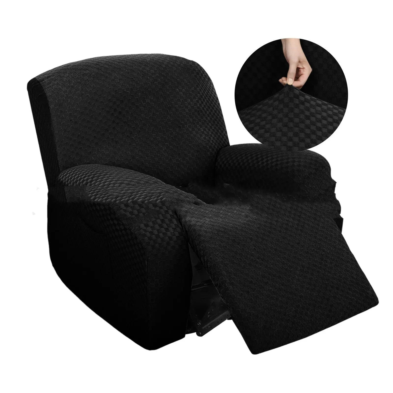 Housse Fauteuil Relax Moderne INICIO Black-Single Seat