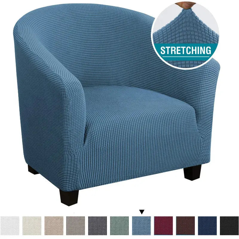 Housse Fauteuil Stretch Bella Dust blue-Card seat sofa
