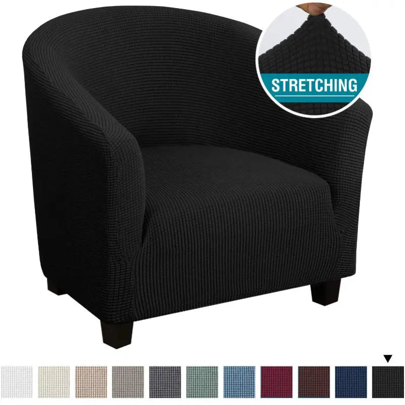 Housse Fauteuil Stretch Bella Black-Card seat sofa