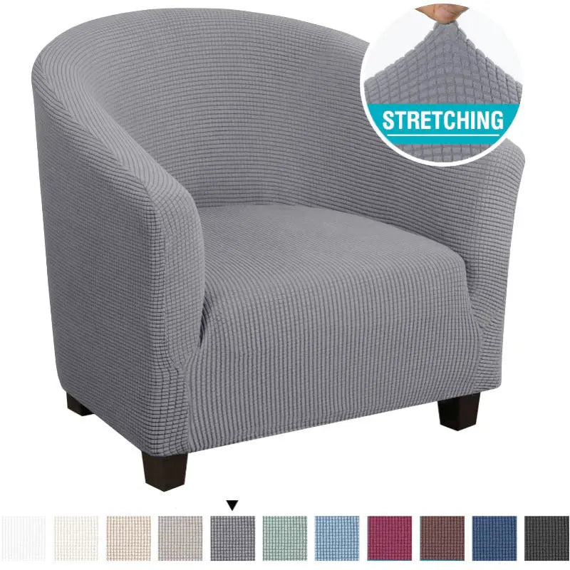 Housse Fauteuil Stretch Bella Light gray-Card seat sofa