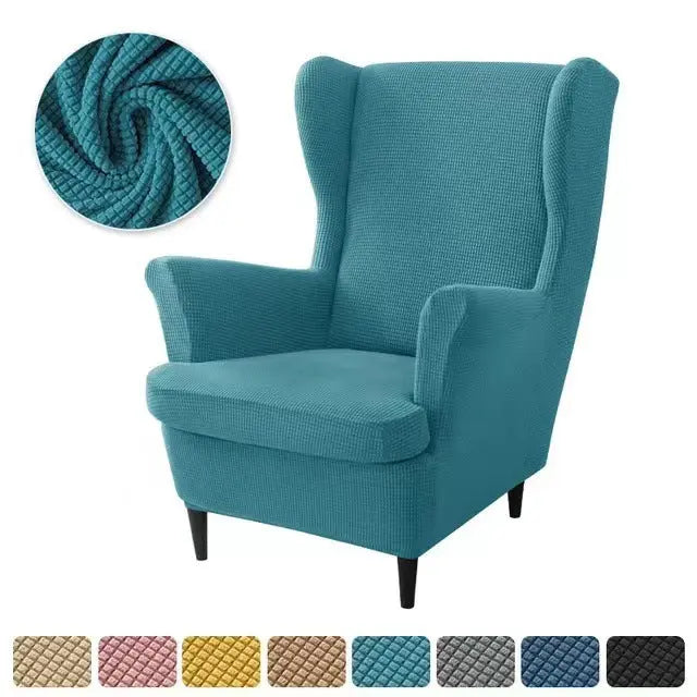 Housse Fauteuil Élastique TIGO Peacock Blue-3PCS SET