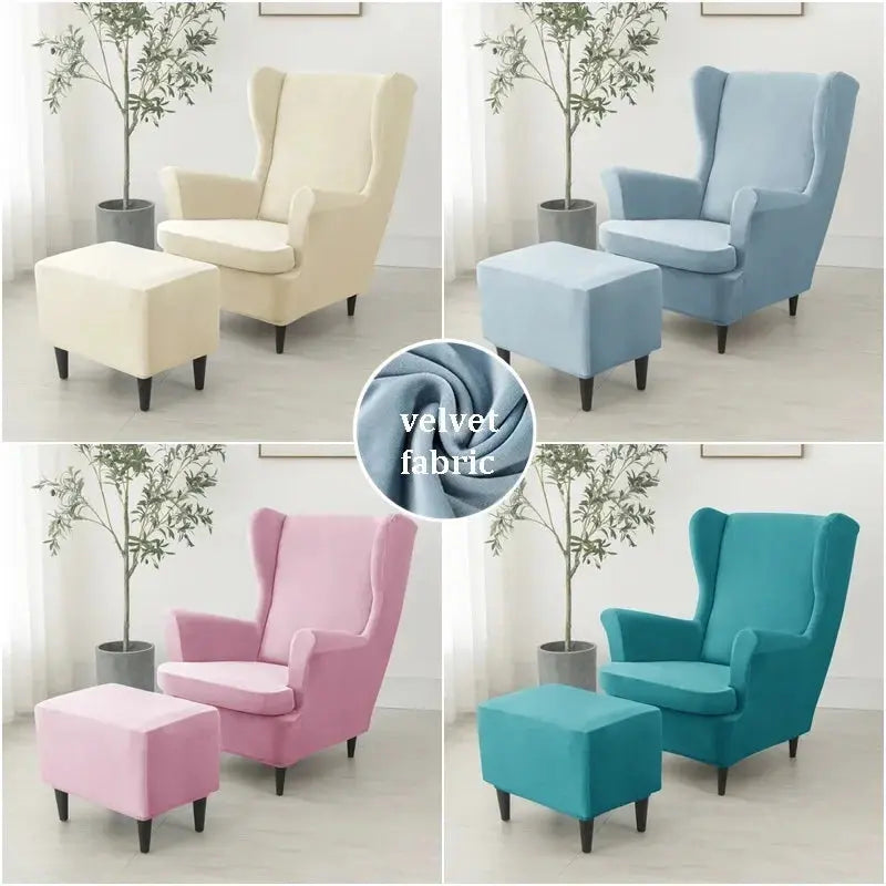 Housse Fauteuil à Oreilles Velours VELORIN Housse de France