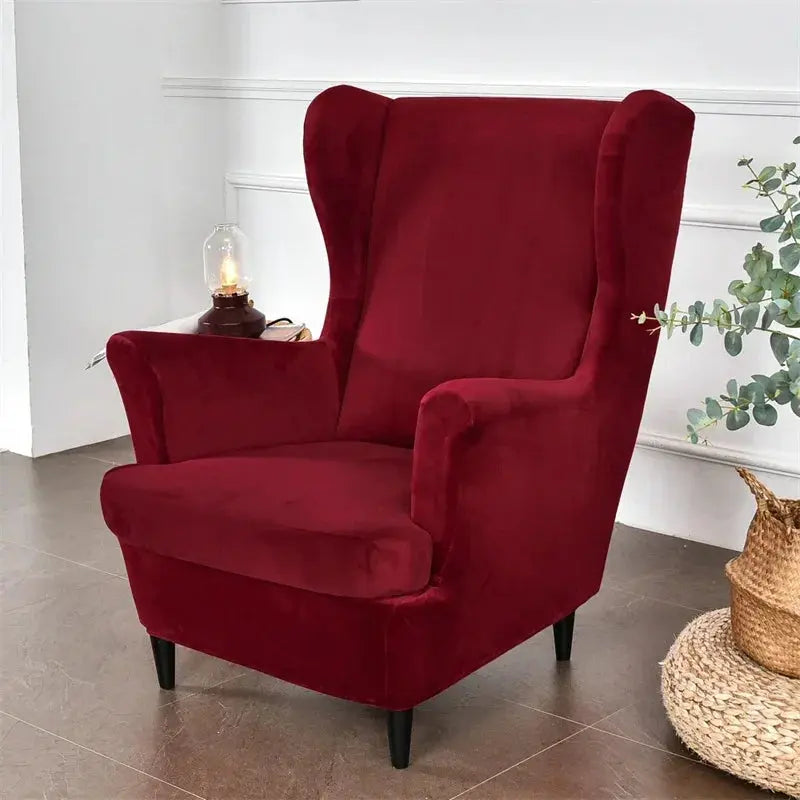 Housse Fauteuil à oreilles velours SOLVIA Housse de France