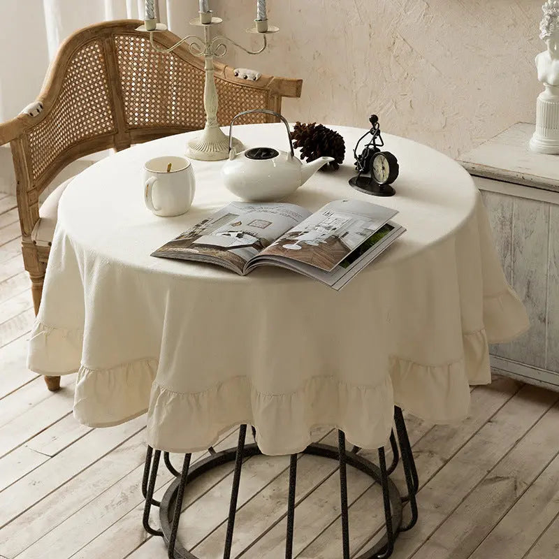 Housse Mange Debout Coton Nordique RONDAL White ruffles-100x140