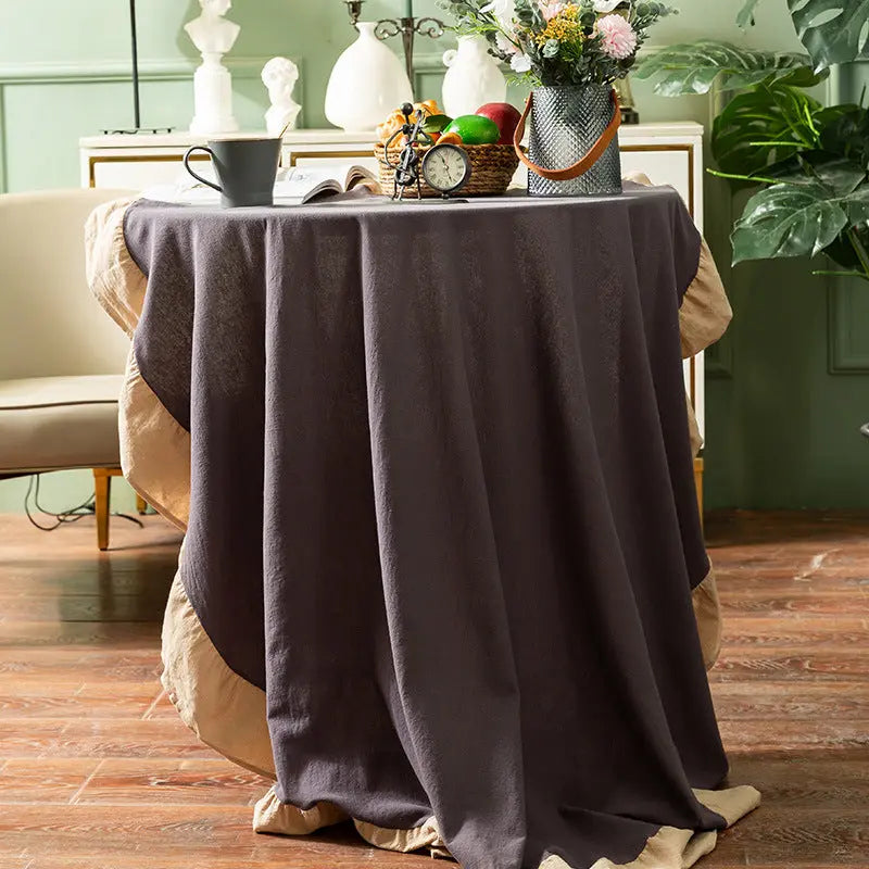 Housse Mange Debout Coton Nordique RONDAL Grey ruffle-140x160