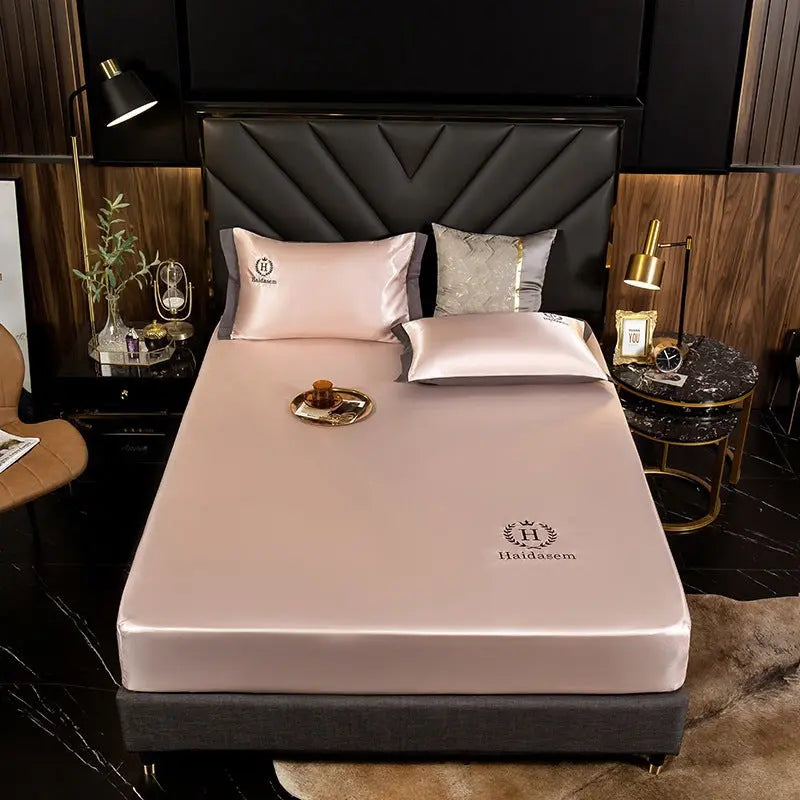 Housse Matelas Bambou Embroidery NOVILO Pink jade-1.8M