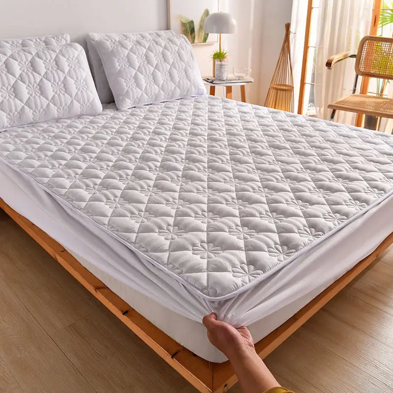 Housse Matelas Brushed LUMBRA Pure white-I