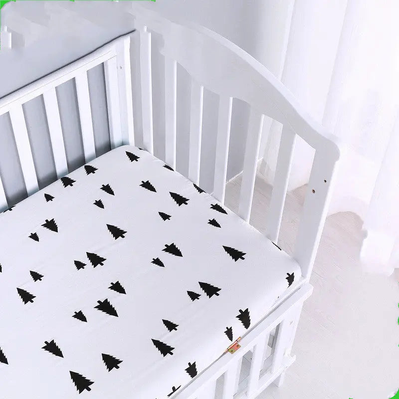 Housse Matelas Coton EcoCove Black and white forest-130x70cm