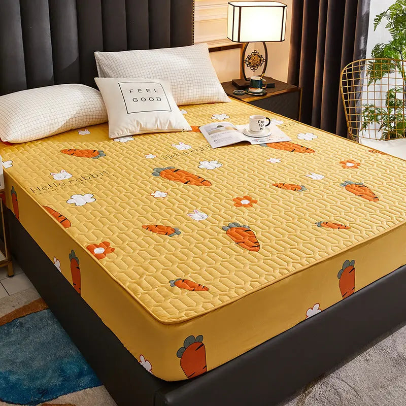 Housse Matelas Coton Quilted AMARI Happy Carrot-120x200cm