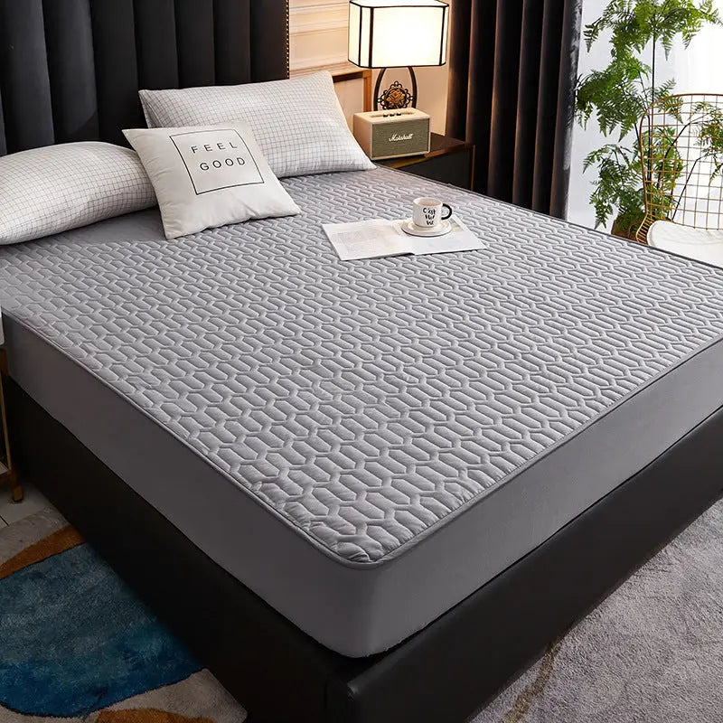 Housse Matelas Coton Quilted AMARI Grey-90x200cm