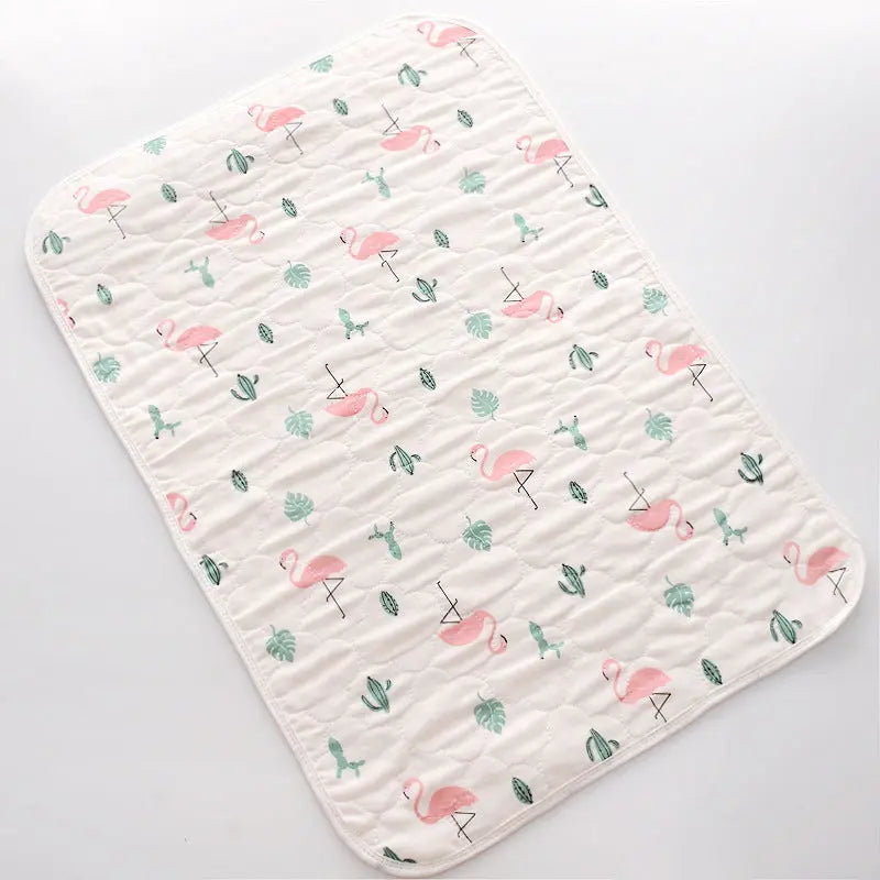 Housse Matelas Langer Coton Antidérapant BABLOX Flamingo-30x45cm
