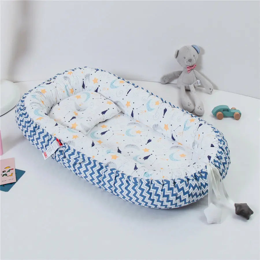 Housse Matelas à Langer Coton Pliable BIONYX Ripple Moon Blue