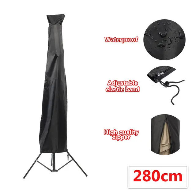 Housse Parasol Déporté Oxford SUNGARD Black-280cm 30X81X45cm
