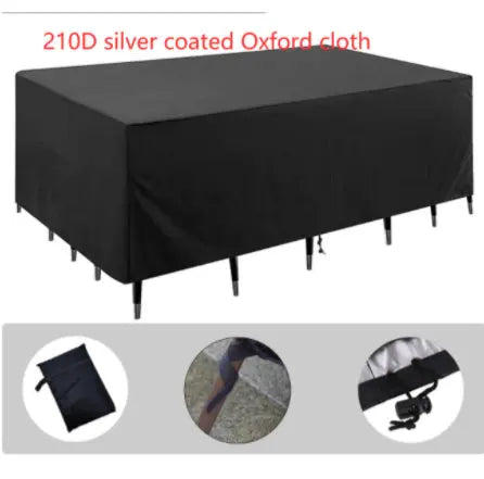 Housse Pour Table Jardin Imperméable OXELIA 210D silver coated Oxford clot-228x152x71cm