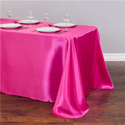 Housse Pour Table Satinée Événementielle SATINA Rose Red-145x300cm
