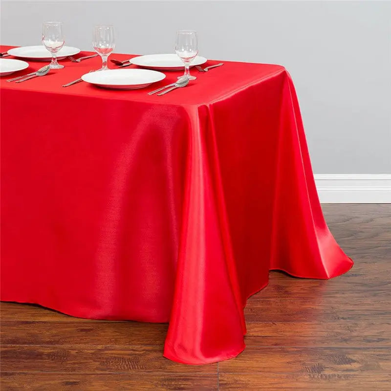 Housse Pour Table Satinée Événementielle SATINA Red-145x250cm