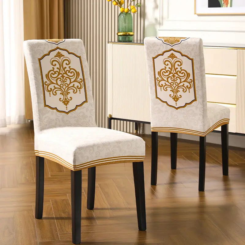 Housse Protection Chaise Brodée ZENITH European Court Beige-6 Pack