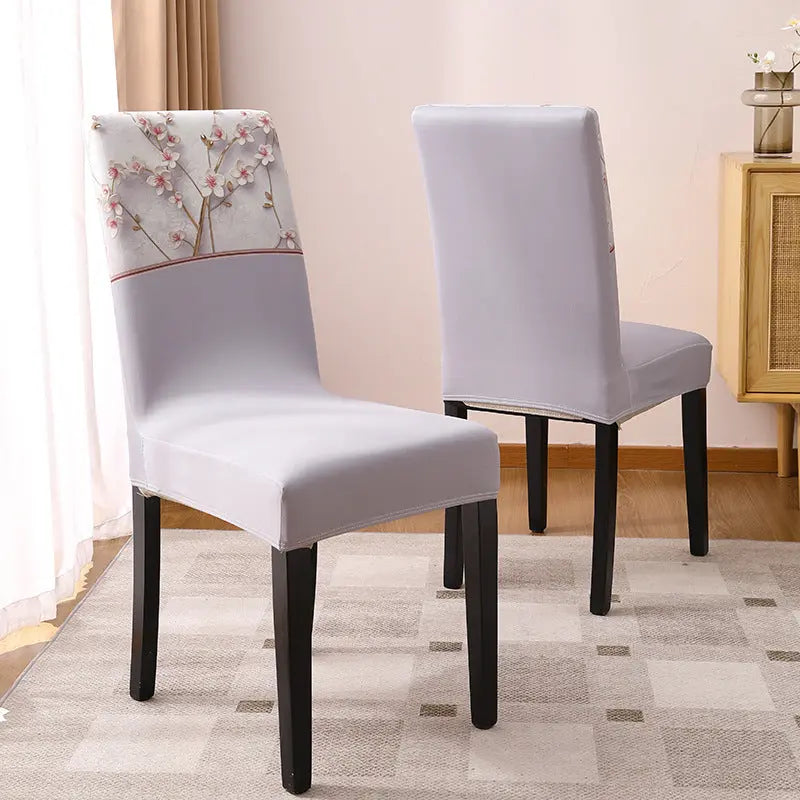 Housse Protection Chaise Brodée ZENITH Blooming Golden Branch Gray-1 Pack