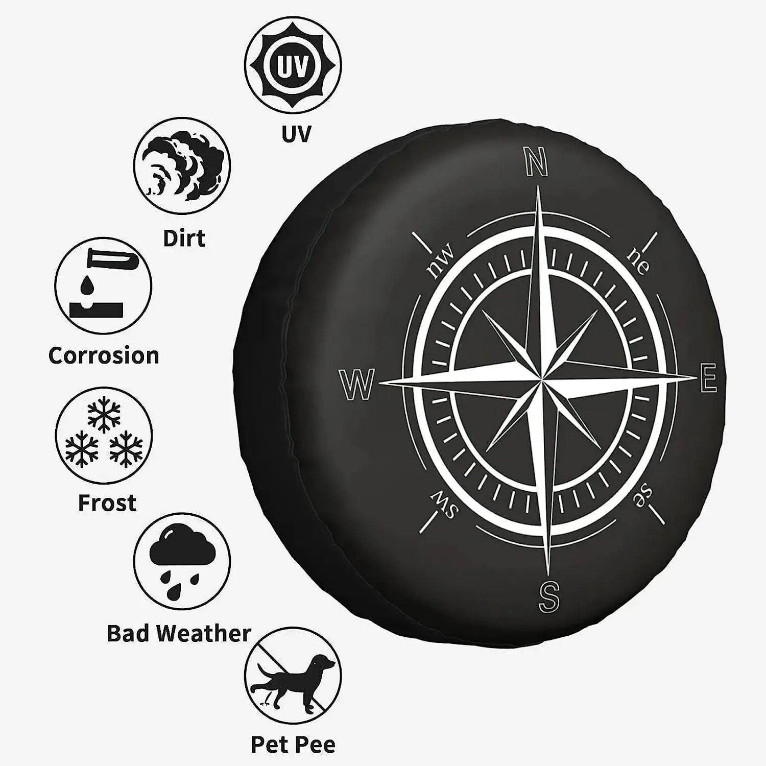 Housse Roue de Secours Polyester AZURON Housse de France