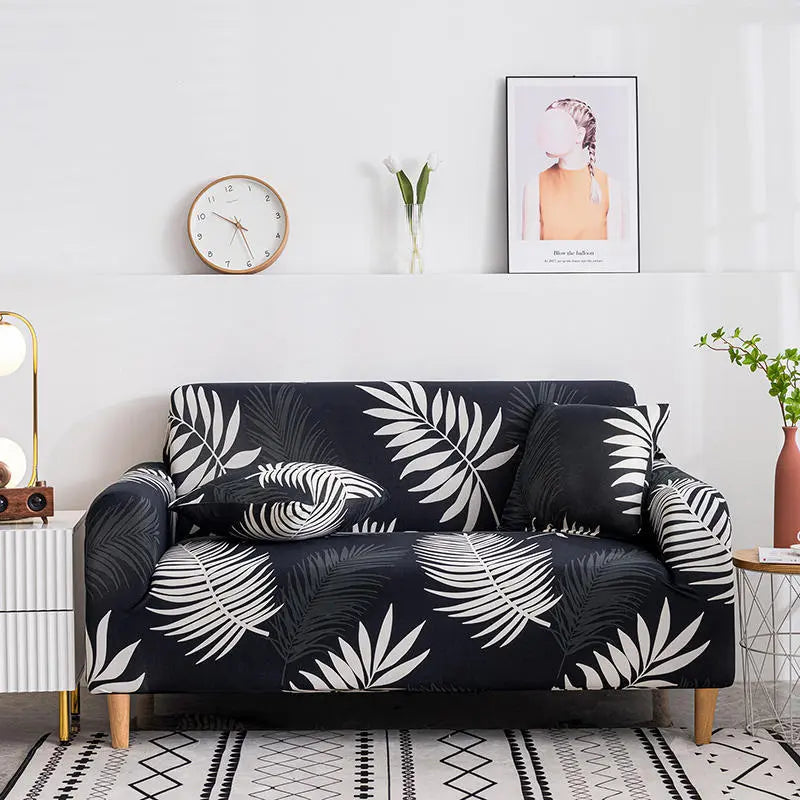 Housse Soderhamn Extensible PYRILLA Black-Double 145to185cm
