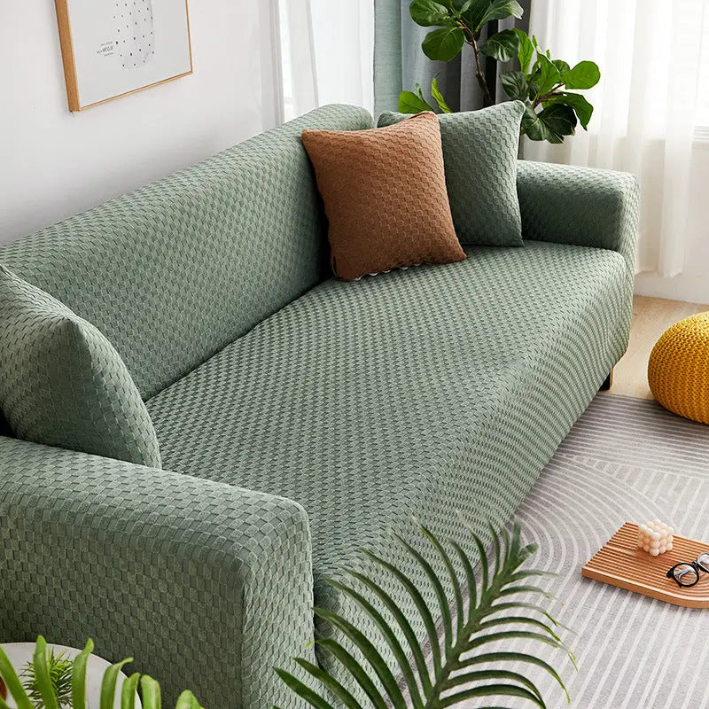Housse Soderhamn Polyester Moderne VELINA Cyan grid-Four person size