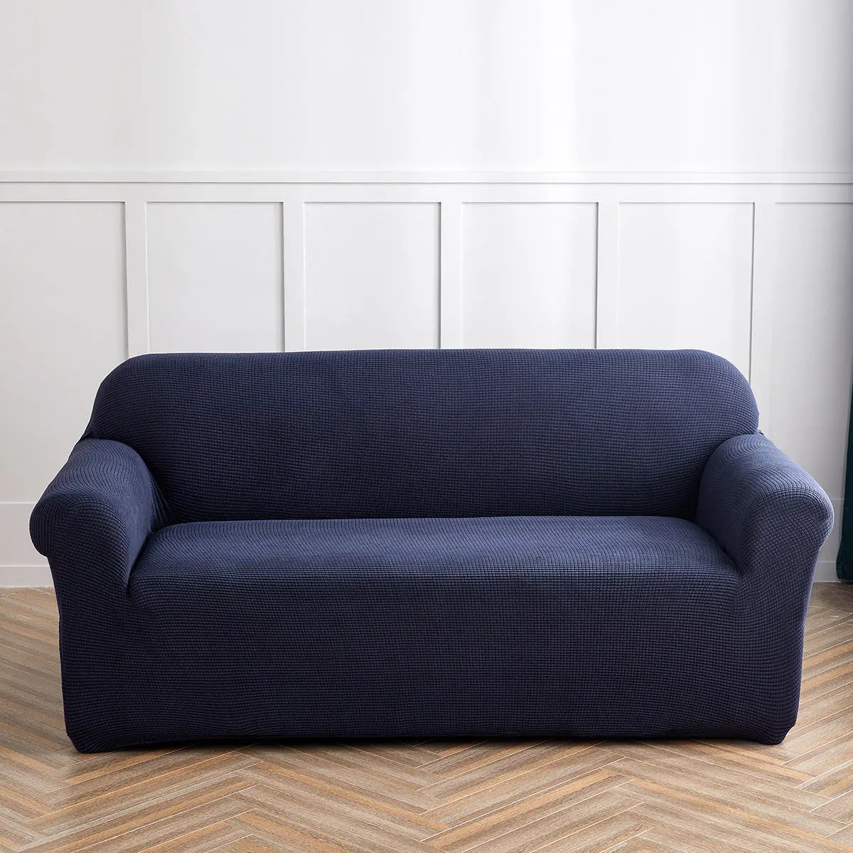 Housse Soderhamn Velours Extensible CORVELIA Navy Blue-145To180CM