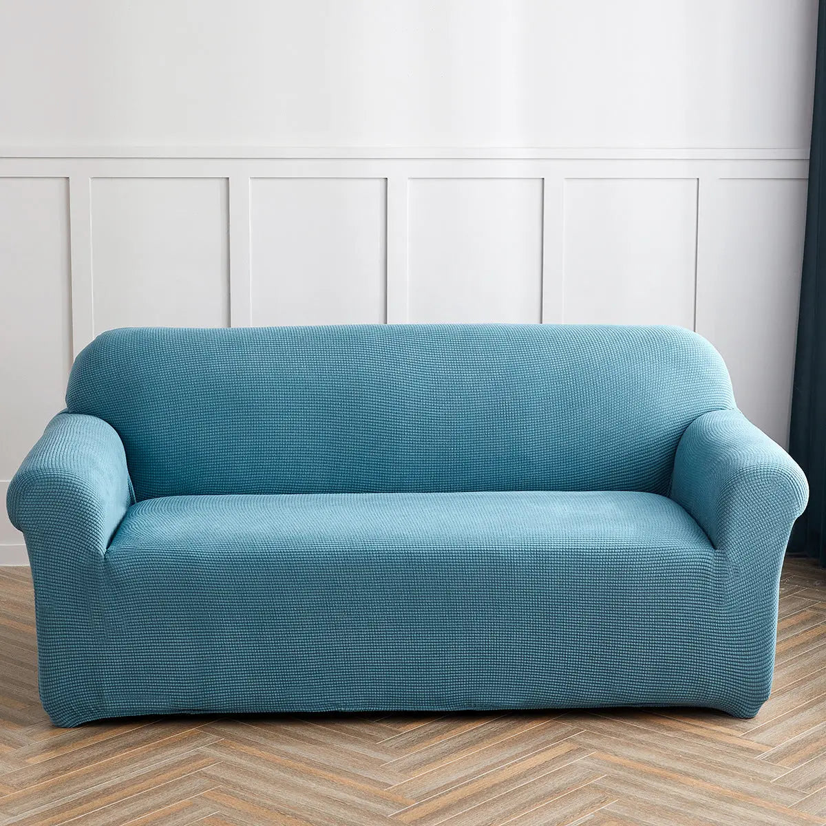 Housse Soderhamn Velours Extensible CORVELIA Lake Blue-235To290CM