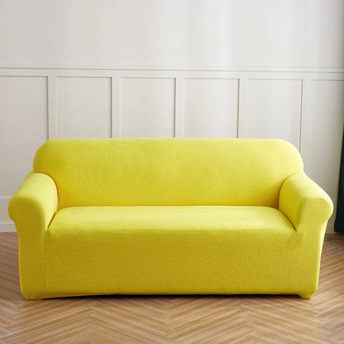 Housse Soderhamn Velours Extensible CORVELIA Lemon Yellow-235To290CM