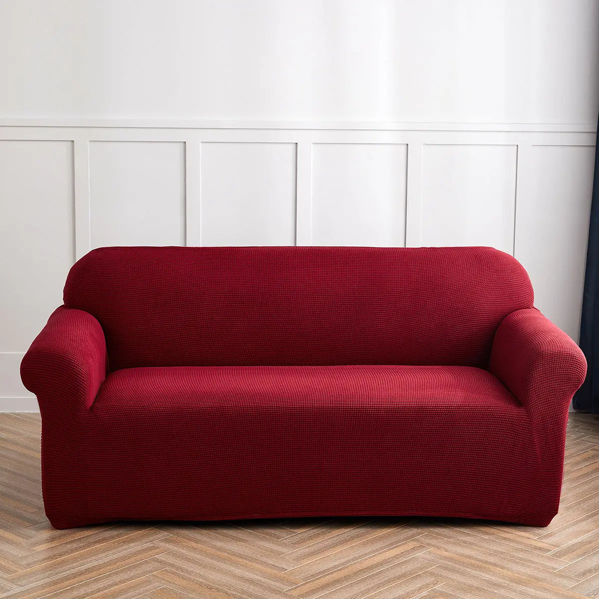 Housse Soderhamn Velours Extensible CORVELIA Wine Red-90To140CM